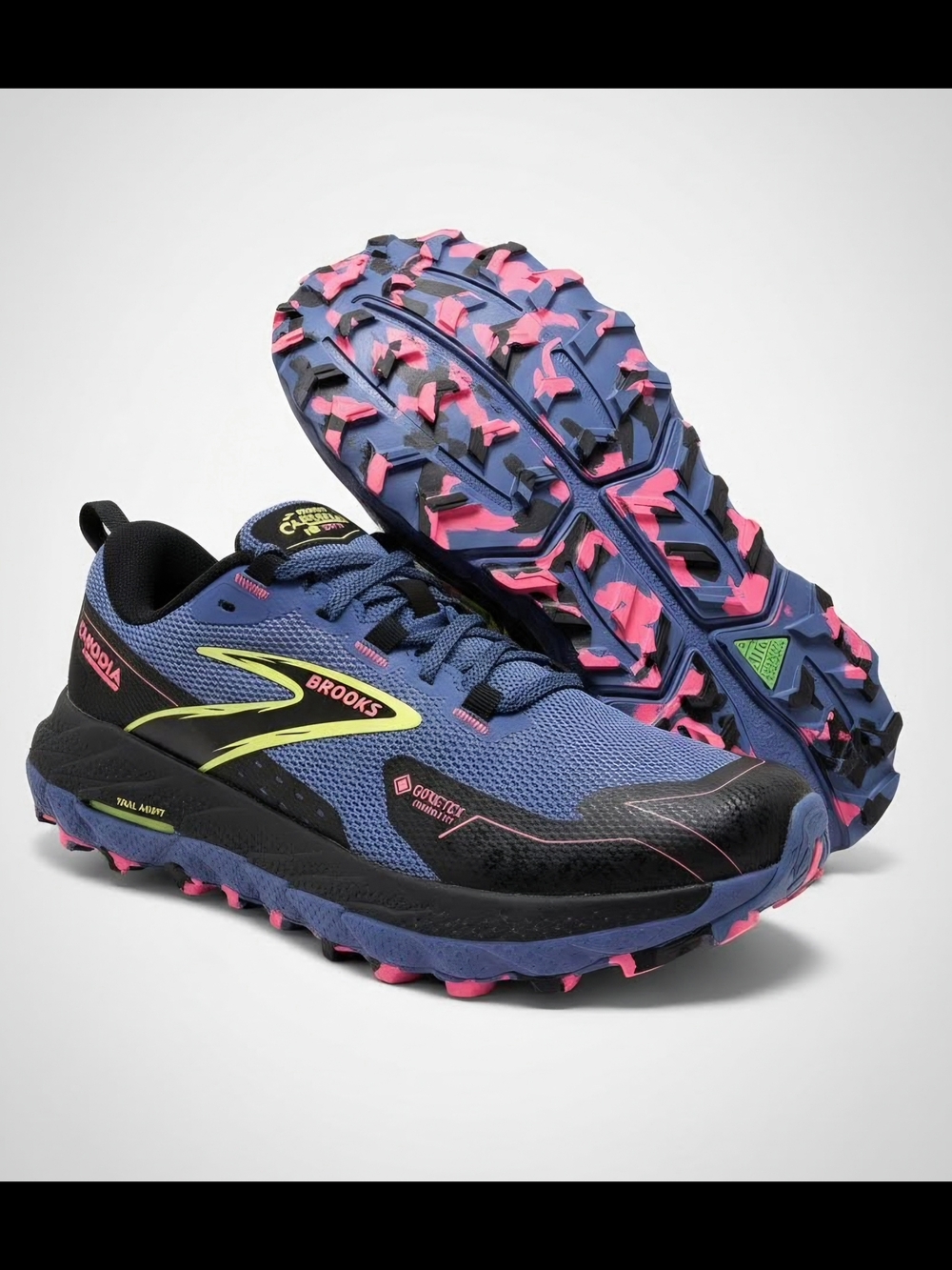 Brooks Cascadia 18 Gore-Tex Waterproof Women's Size 8 Trail Running Shoes Blue